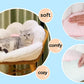 Comfy Chair Cushion Plush Cat Paw Cushion Lazy Sofa Seat Cushion Cozy Floor Cushion Seat Pillow Gift for Girl (70*60Cm, White)
