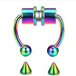 LAIMALA 16G Nose Rings Horseshoe Fake Nose Ring Hoop Magnetic Septum Nose Ring Horseshoe Stainless Steel Faux Fake Nose Septum Rings Non-Pierced Clip