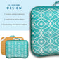Lapgear Designer Lap Desk with Phone Holder and Device Ledge - Aqua Trellis - Fits up to 15.6 Inch Laptops - Style No. 45422