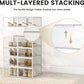 Shoe Storage Boxes, Shoe Organizer for Closet Clear, Shoe Boxes Clear Plastic Stackable, Folable Storage Bins with Lids,12 Pack
