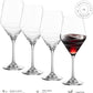Red Wine Glasses Set of 4 | Chic Long Stem 20 Ounce Wine Glass Set Made from Crystal Clear Glass | Great Wine Gift for Wedding, Anniversary, Christmas, Birthday | Made in Europe