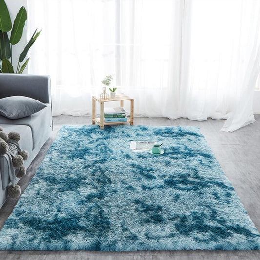 47X71In/63X98In Modern Soft Shaggy Area Rug for Living Room, Indoor Fluffy Rugs Ultra Comfy Tie-Dye Carpets Plush Throw Rug , Suitable as Bedroom Nursery Rug for Kids and Girls Home Decor
