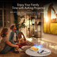 Mini Projector,  2023 Upgraded 1080P Supported Outdoor Projector, Kids Gift, Movie Projector for Outdoor Use, 50% Zoom, Compatible with HDMI, USB, Laptop, Ios, Android Phone and TV Box