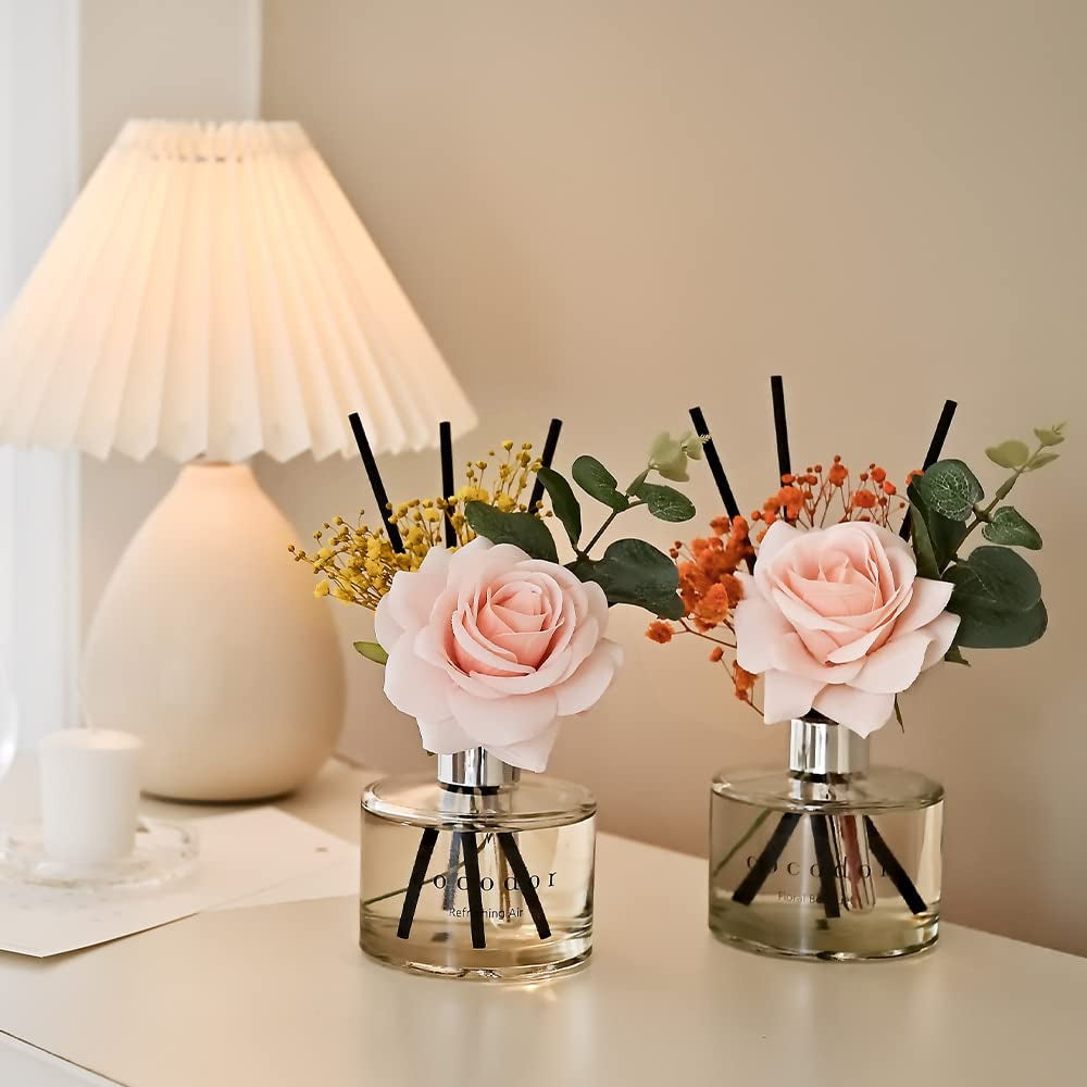 COCODOR Rose Flower Reed Diffuser/Rose Perfume/6.7Oz(200Ml)/1 Pack/Reed Diffuser, Reed Diffuser Set, Oil Diffuser & Reed Diffuser Sticks, Home Decor & Office Decor, Fragrance and Gifts