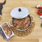 USA 17.9Qt JUMBO Traditional Colombian Caldero (Dutch Oven) for Cooking and Serving, Silver, 17.9 Quart
