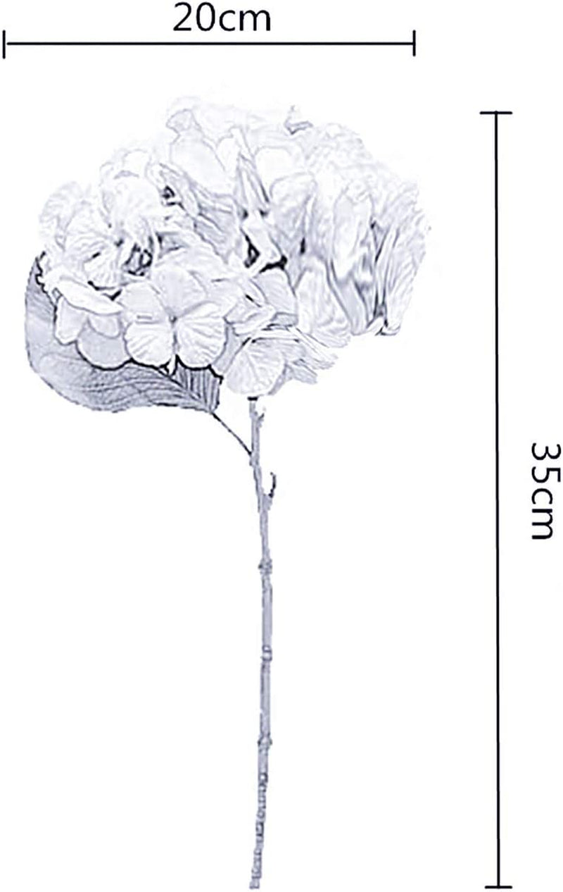 3PCS Artificial Flowers Hydrangeas Flowers Silk Bouquet for Wedding Bridal Office Home Party Decoration (All Light Blue)