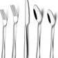 30-Piece Silverware Set,  Stainless Steel Flatware Set Service for 6, Tableware Cutlery Set for Home Kitchen Hotel Restaurant, Mirror Polished, Dishwasher Safe
