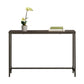 Curiod Metal Frame Sofa Console Table, Smoked Oak Finish