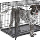 Newly Enhanced Single & Double Door Icrate Dog Crate, Includes Leak-Proof Pan, Floor Protecting Feet, Divider Panel & New Patented Features