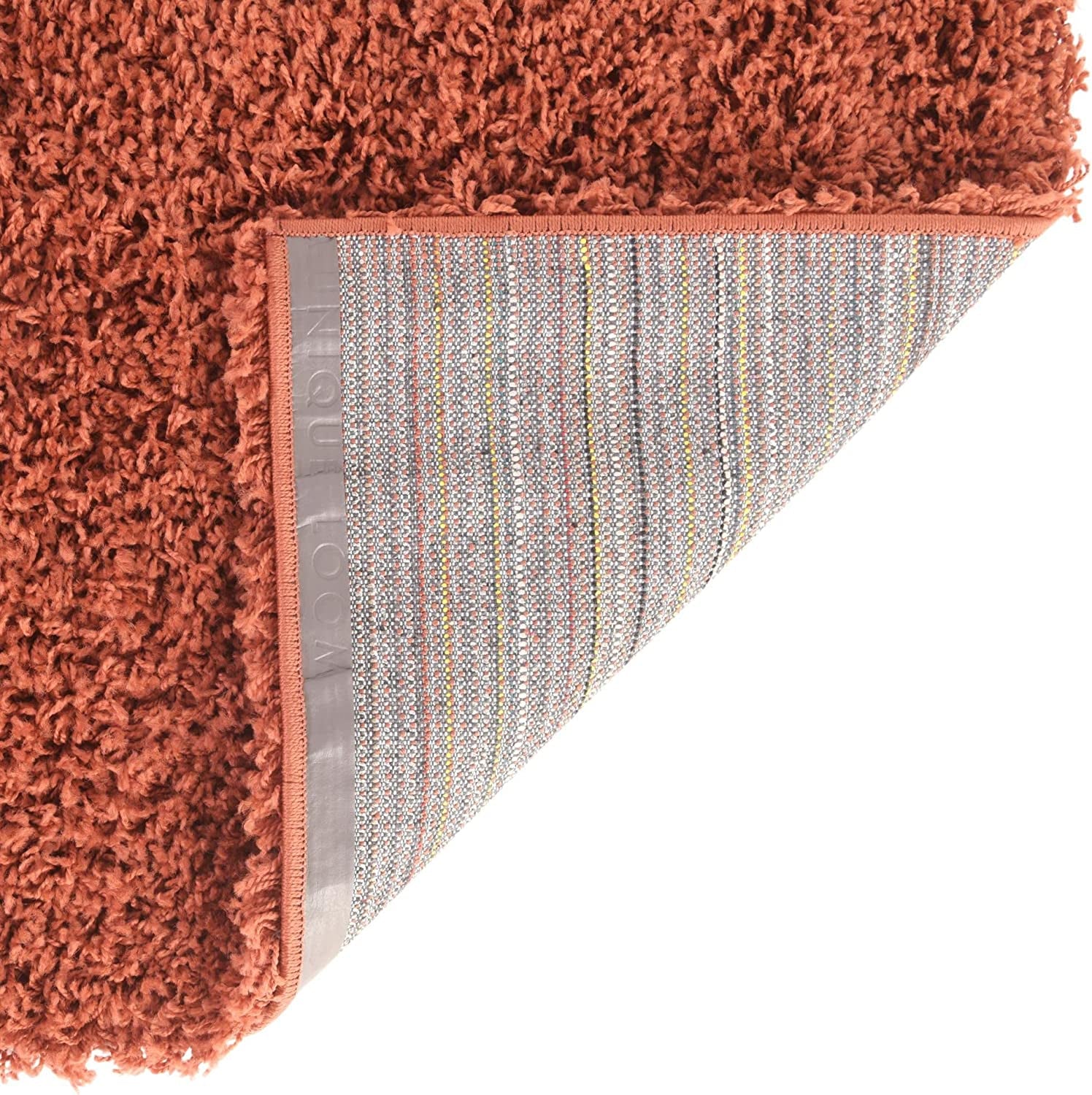 - Über Cozy Solid Shag Collection Rug – 5' X 8' Terracotta Shag Rug Perfect for Bedrooms, Dining Rooms, Living Rooms, 5 X 8 Feet