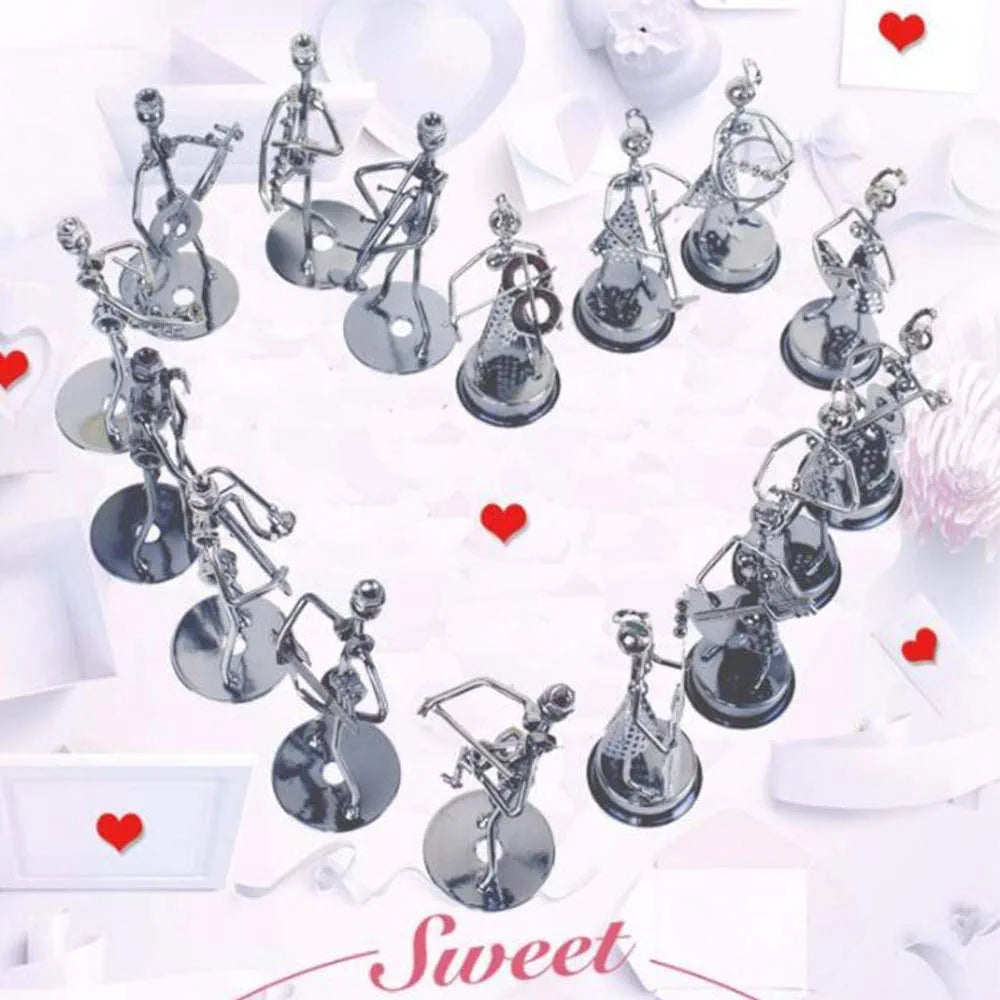 Little Iron Art Musician Creative Men/Women Music Band Crafts Home Office Desk Decoration Birthday Gift 8 Pack (Woman)