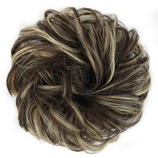 1PCS Messy Hair Bun Hair Scrunchies Extension Curly Wavy Messy Synthetic Chignon for Women Updo Hairpiece
