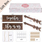 4Pcs Farmhouse Rustic Wall Decor Signs, This Is Us Wooden Wall Art Sign, Together Hanging Wooden Sign and 2Pcs Wood Arrow Signs for Housewarming Gift Home Decor Living Room Bedroom Wall Decor