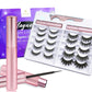 Updated 3D 6D Magnetic Eyelashes with Eyeliner Kit- 2 Tubes of Magnetic Eyeliner & 10 Pairs Magnetic Eyelashes Kit-With Natural Look & Reusable False Lashes -No Glue Need