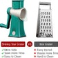 Shining Star Graters for Kitchen,Cheese Grater Efficient Vegetable Slicer with 5 Interchangeable round Stainless Steel Blades,Easy to Clean Rotary Cheese Grater for Fruit,Vegetables,Nuts
