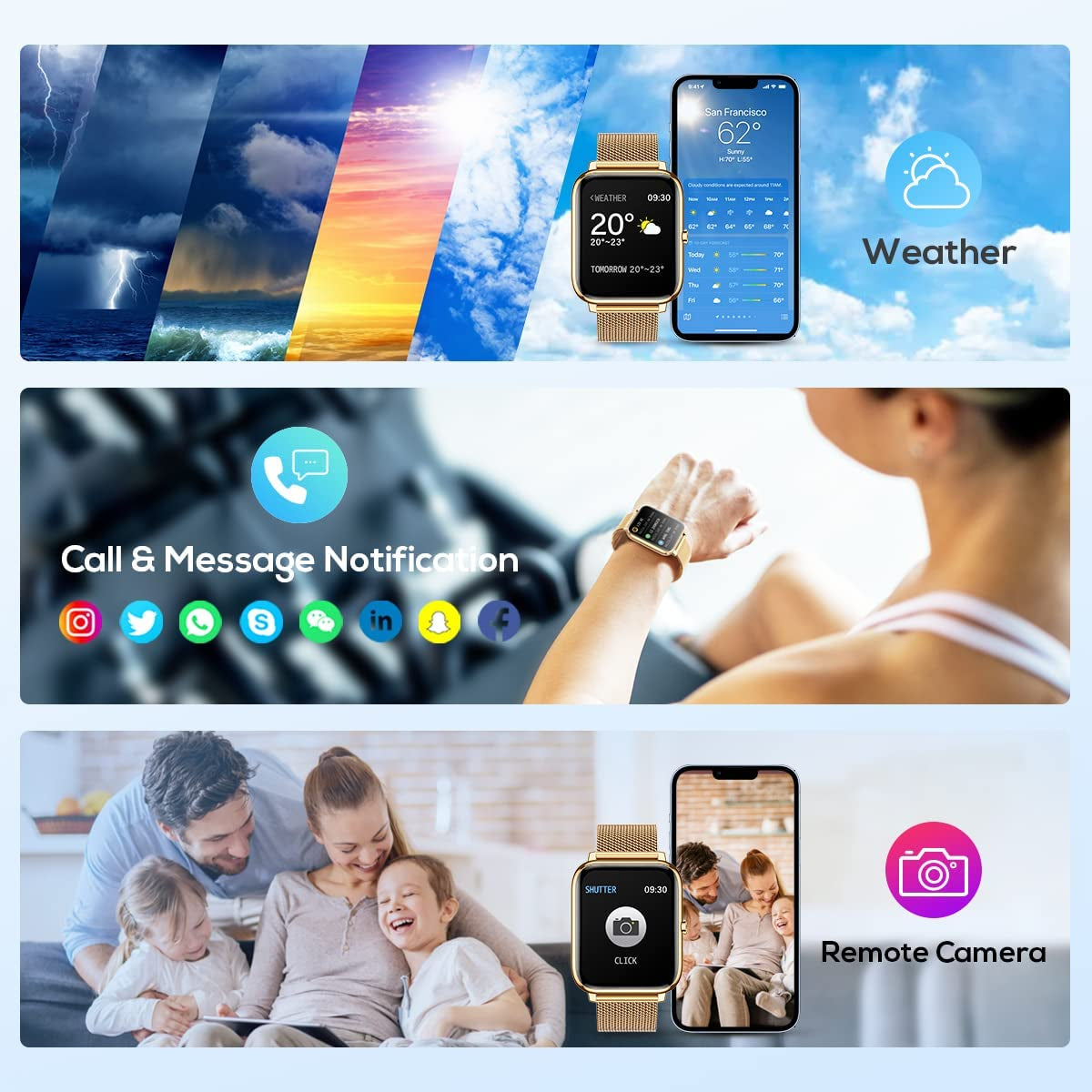Smart Watch for Women Men Fitness: Waterproof Smartwatch for Android Ios Phone Sport Running Digital Watches Activity Tracker with Heart Rate Sleep Blood Oxygen Monitor Step Counter Touch Screen