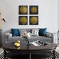 4 Piece Framed Canvas Wall Art for Living Room Family Bathroom Wall Decor Modern Kitchen Office Bedroom Decoration Black Pictures Golden Abstract Painting Inspiration Wall Artworks for Home Walls Art