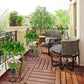 Potted Plant Stand 2 Tier Metal Flower Pot Stand Anti-Rust Heavy Duty Plant Holder Shelf for Home Indoor Outdoor