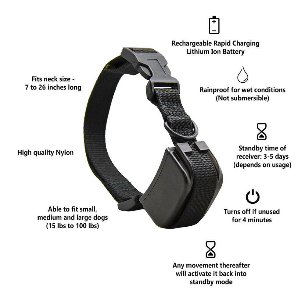 1000 FT Remote Dog Shock Training Vibration Collar Rechargeable LCD Pet Trainer