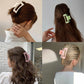 8Pcs Hair Clips Set, Non-Slip Hair Claw Clips 3.5 In. Acrylic Banana Rectangle Claw Clips Matte Hair Clips Hair Clamps Hair Styling Accessories for Women Girls Thin to Thick Hair, Colorful Series