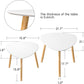Bamboo White Nesting End Table - Side Tables Living Room Tables, Nesting Tables Set of 2 Small Coffee Table, Modern Minimalist Triangle Center Table for Sofa Bedside Bedroom Apartment Ofiice