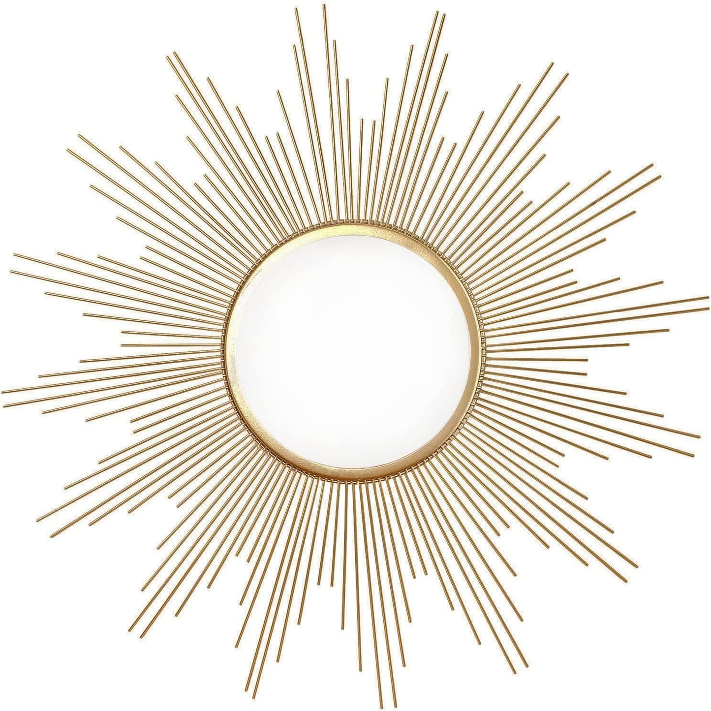 24'' Large Gold Sunburst Wall Mirror Boho Home Decor round Wall Art Mirror for Living Room/Bedroom/Bathroom/Entryway