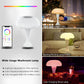 RGB Color Changing Mushroom Lamp, Smart Ambient Light Table Lamp with APP Control, Night Light for Kids Room, Nursery, Bedside Nightstand Lamps for Bedroom Living Room Desk Best Gift (White)