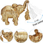 Elephant Statue. Gold Elephant Decor Brings Good Luck, Health, Strength. Elephant Gifts for Women, Mom Gifts. Decorations Applicable Home, Office, Bookshelf TV Stand, Shelf, Living Room