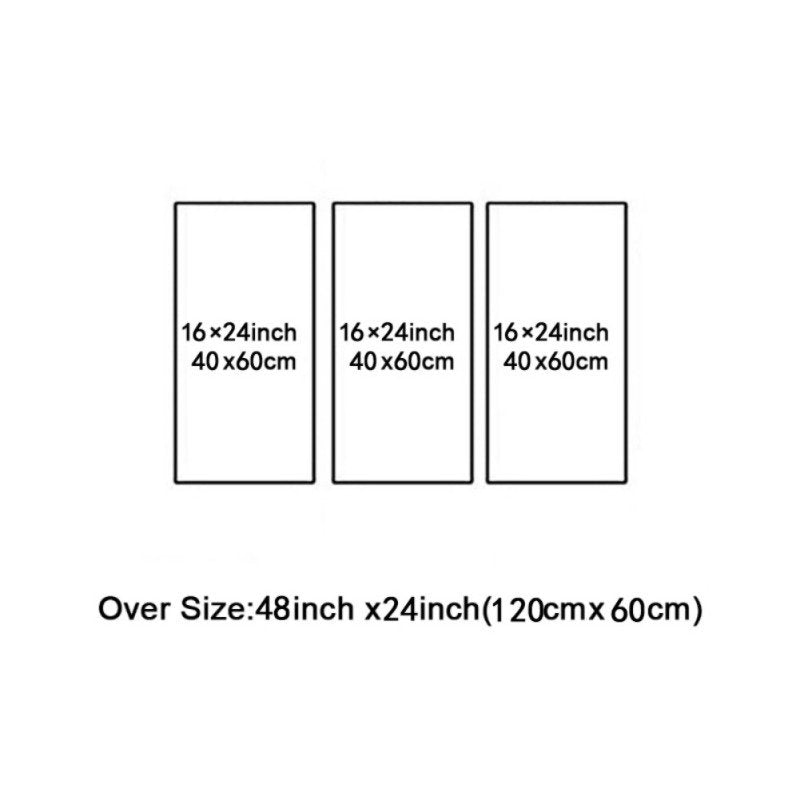Modern Wall Decor 3 Piece Wall Art 16"X24" Abstract Wall Artwork Wooden Framed for Dining Room Bedroom Kitchen Home Office Wall Decoration