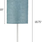 PORTRES 18.75'' Traditonal Accent Table Lamp Set of 2 for Bedroom Desk Lamps for Living Room Kids Room Study Room Office Rustic Decor Nightstand Rice Paper Lamps ( White& Gray)
