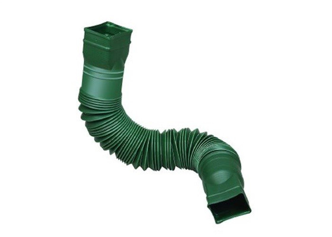 Flex-A-Spout Downspout Extension, Green Gutter Accessories