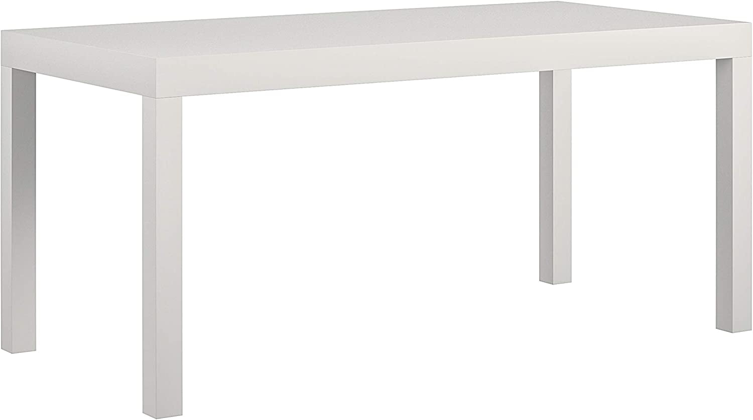 Ameriwood Home Parsons Modern Coffee Table, White