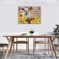 Sunflowers Wall Art for Living Room Llama Wall Decor Yellow Brown Picture Canvas Prints Framed Animal Painting Artwork 12''W×16''H