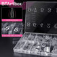 Coffin Nails Long Fake Nails - Clear Acrylic Nails Coffin Shaped Ballerina Nails Tips  500Pcs Full Cover False Nail Artificial Nails with Case for Nail Salons and DIY Nail Art, 10 Sizes
