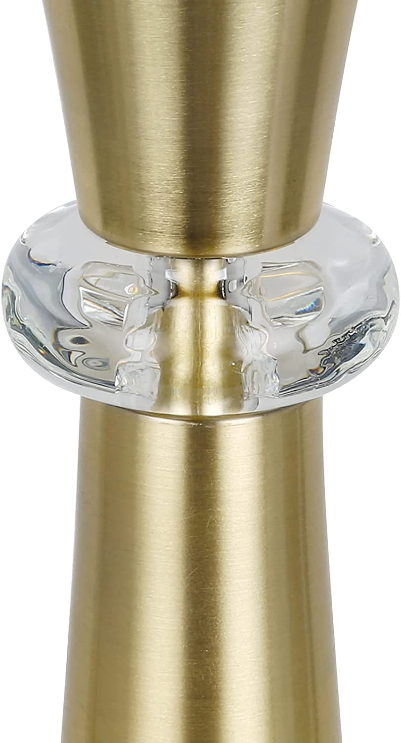 Console Table Lamps Set of 2, End Table Nightstand Bedside Light for Living Room Bedroom, 26" Side Table Lamp, Glam Crystal Ball Brass Metal Base