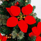 3 FT Christmas Tree, Pre-Lit Poinsettia Spruce Entrance Trees with 100 Leds Lights, Pine Cones, Red & Golden Berries in Gold Urn Base for Front Door, Porch, Entryway Xmas Home Decor, 2 Pack