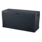 Keter Comfy Outdoor Storage 71 Gallon Resin Deck Box, Anthracite Gray
