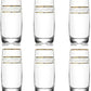 6-Piece Gold Glass Cup Set (Tall Glass (Set of 6))