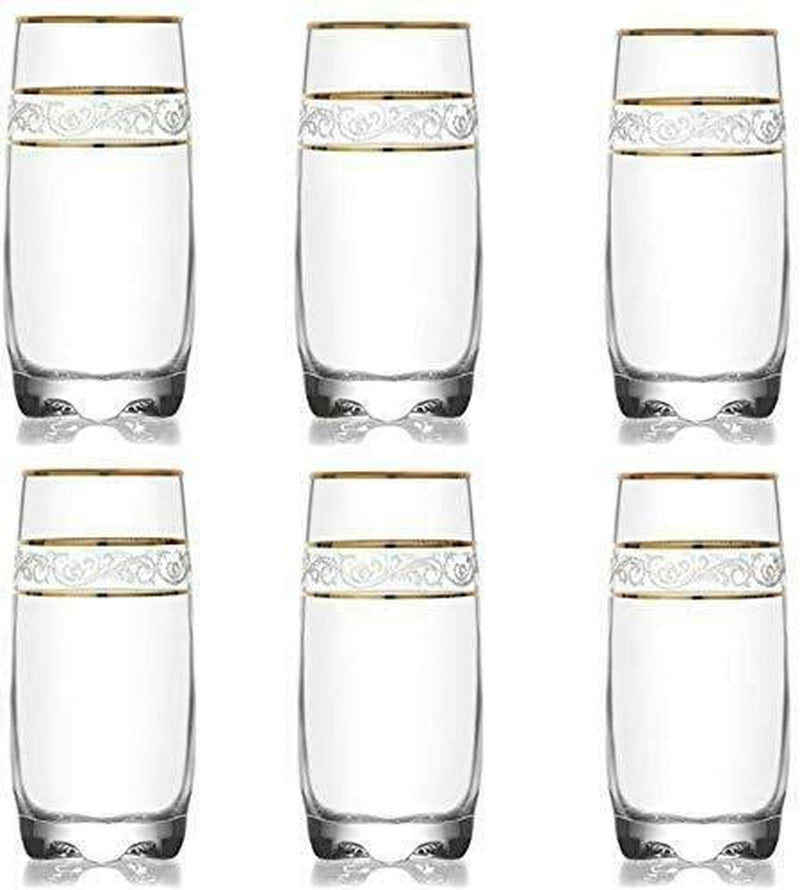 6-Piece Gold Glass Cup Set (Tall Glass (Set of 6))