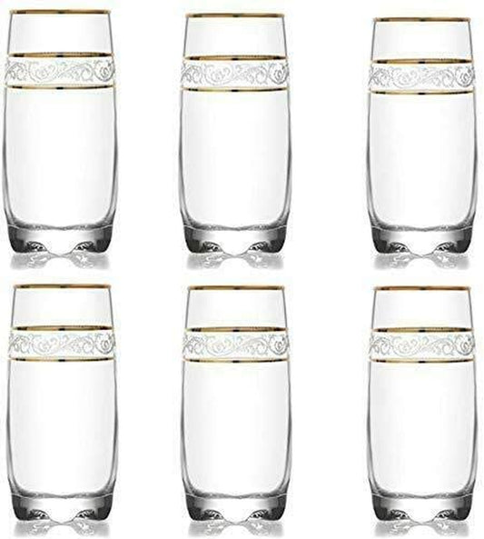 6-Piece Gold Glass Cup Set (Tall Glass (Set of 6))