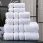 White Bath Towel Set - Turkish Cotton Hotel Towels - Turkish Bathroom Towel Set - Turkish Cotton Bath Towels Set of 6 by Upthrone