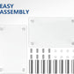 Dual Glass Monitor Stand Riser, 2 Pack Computer Monitor Riser, Clear Monitor Stand for Desk, Create More Storage Space under for Screens/Laptops/Printers