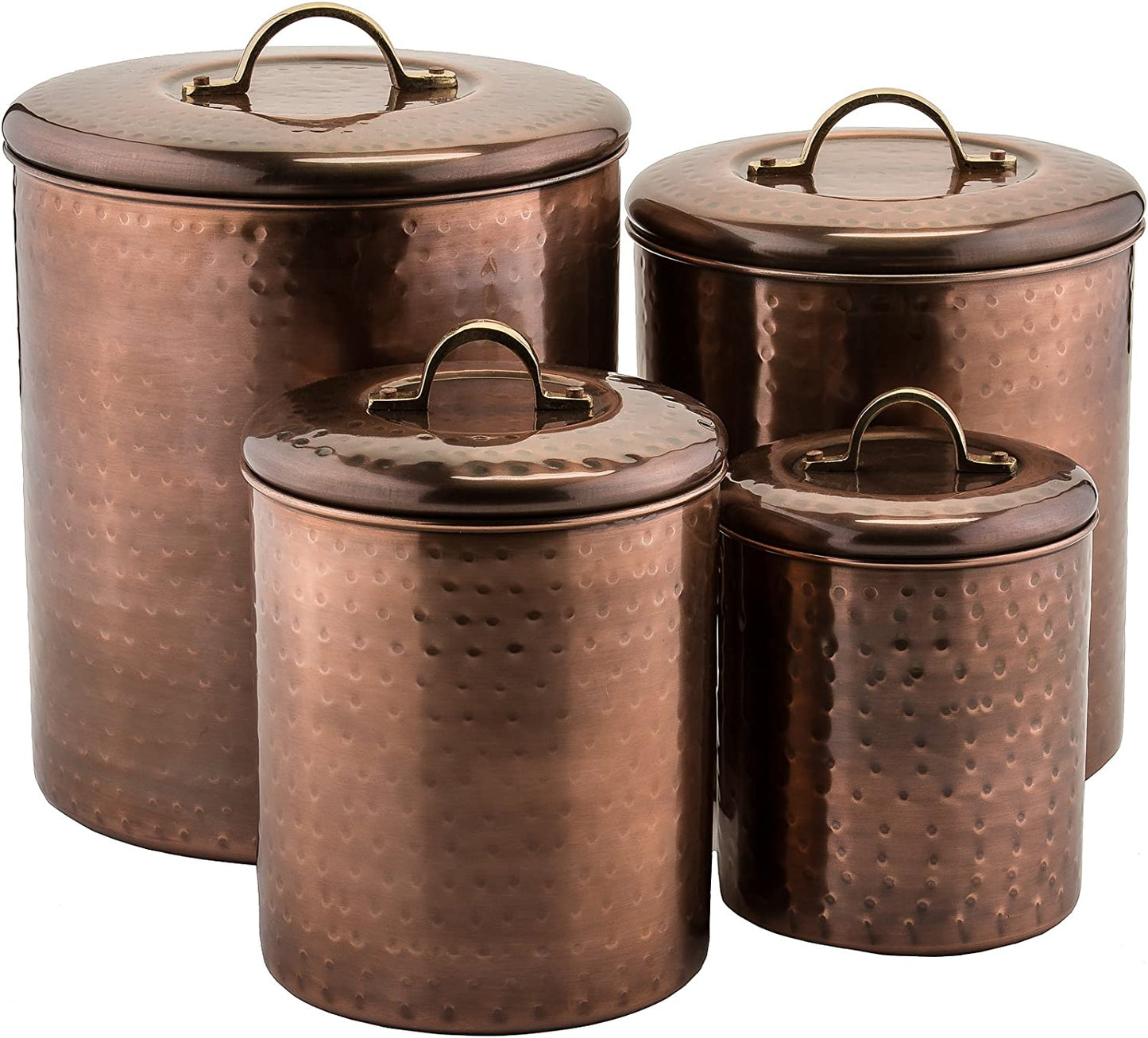 Canister (Set of 4), 4 Quart/2 Quart/1½ Quart/1 Quart, Antique Copper