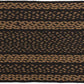 VHC Brands Farmhouse Jute Runner 13X36 Country Braided Kitchen Tabletop Design, Country Black and Tan