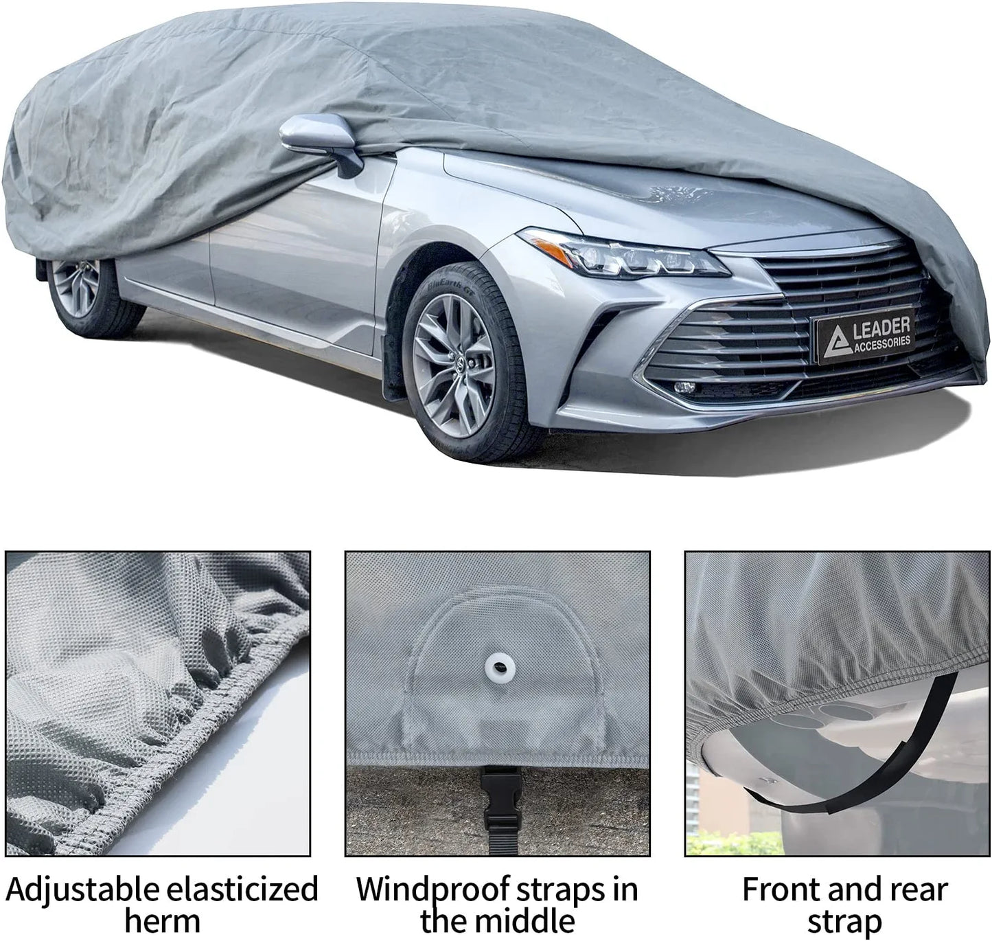 Basic Guard Sedan Car Cover Breathable Indoor Use and Limited Outdoor Use up to 200"