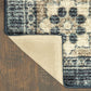 Ava Traditional Tapestry Kitchen Rugs Non Skid Accent Area Carpet [Made in USA], Persian Blue, 2'6" X 3'10"