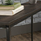 Curiod Metal Frame Sofa Console Table, Smoked Oak Finish