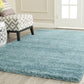Milan Shag Collection 3' X 5' Aqua Blue SG180 Solid Non-Shedding Living Room Bedroom Dining Room Entryway Plush 2-Inch Thick Area Rug