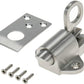 1Pc Stainless Steel Automatic Spring Loaded Latch Security Gate Door Lock with Screws for Doors, Cabinets, Drawers & Windows(Lower Latch with round Handle)