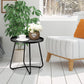 Outdoor Side Tables, Anti-Rust Metal Outdoor End Table, Small Patio Table round End Table Outdoor Table for Garden Balcony Yard Porch Patio Lawn Black